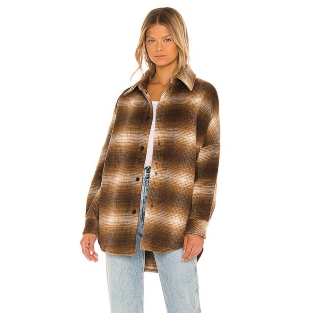 Steve Madden Jacket Flannel Small Oversized Fringe Read Description New With Tag
